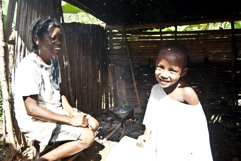 Fidéline, mother. Antalaha, Madagascar