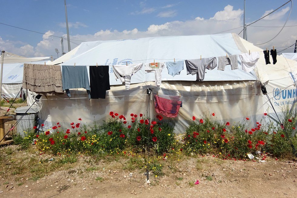 Elliniko refugee and IDP camp in Athens, Greece.