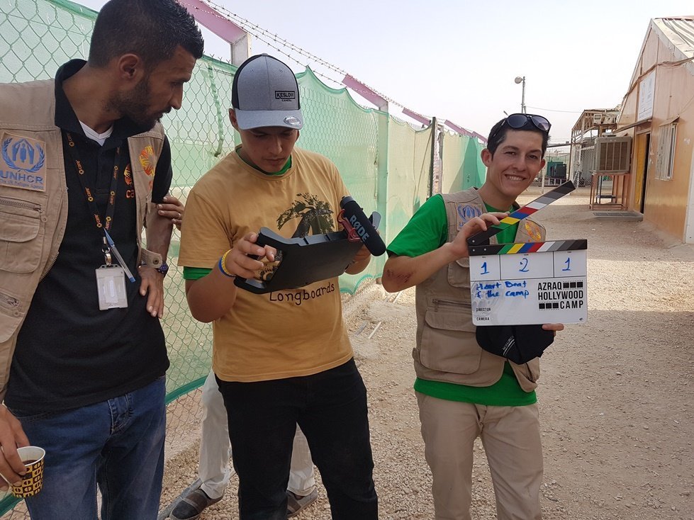 CARE filmmaking workshop at Azraq refugee camp, Jordan
