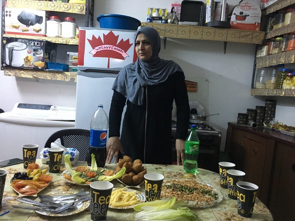 Fusool in her kitchen in Jordan