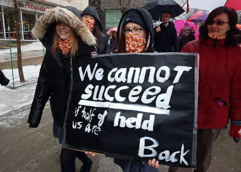 Women's march in Ottawa, 2017. Photo by CARE