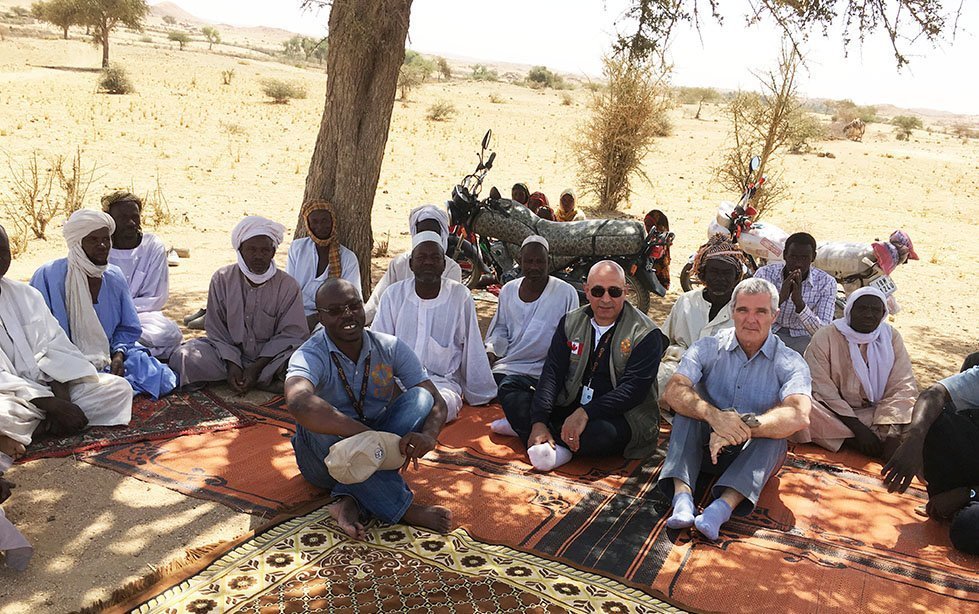Meeting with local farmers near community garden near Biltine, Chad. Photo: Kadry Furany/CARE