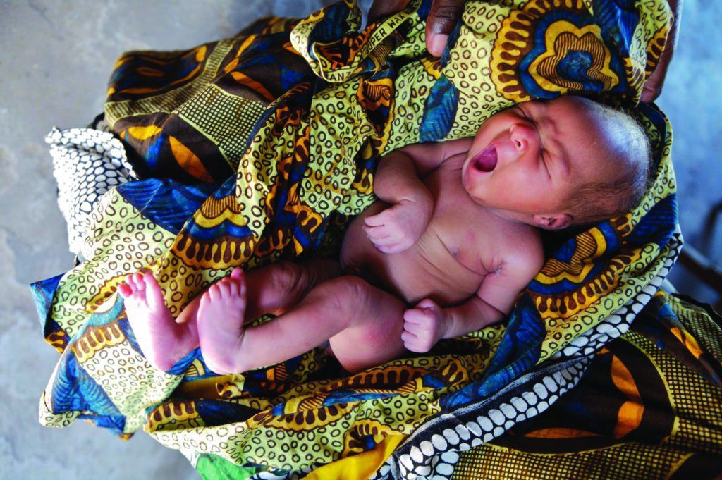 Newborn baby in Tanzania
