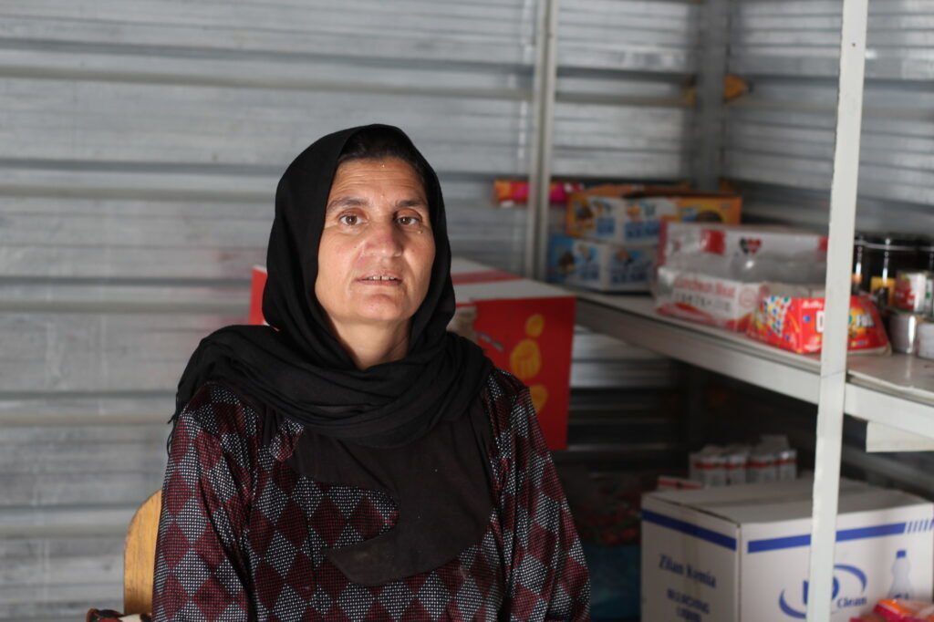 Khonaf Saido Abdullah, 54, living in Rwanga camp, Northern Iraq is a mother of seven children and a participant of CARE’s and Lotus Flower’s business incubator project. CARE/Lotus Flower