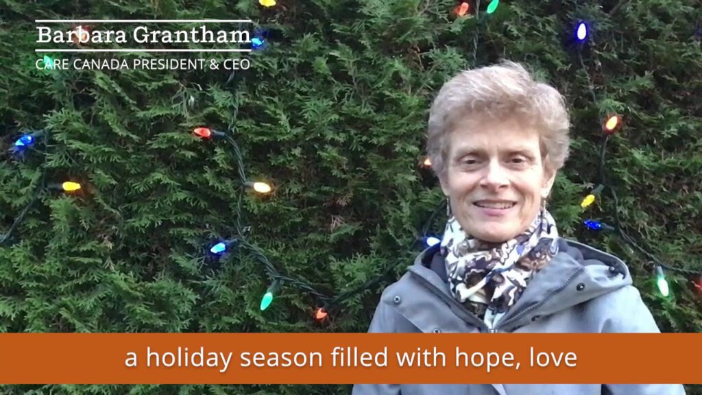 A holiday message from Barbara Grantham, CARE Canada's President & CEO