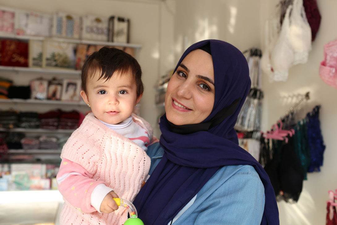 Shifa is a Syrian refugee living in Turkey. After attending CARE training programs, she was able to expand her business and secure her income.