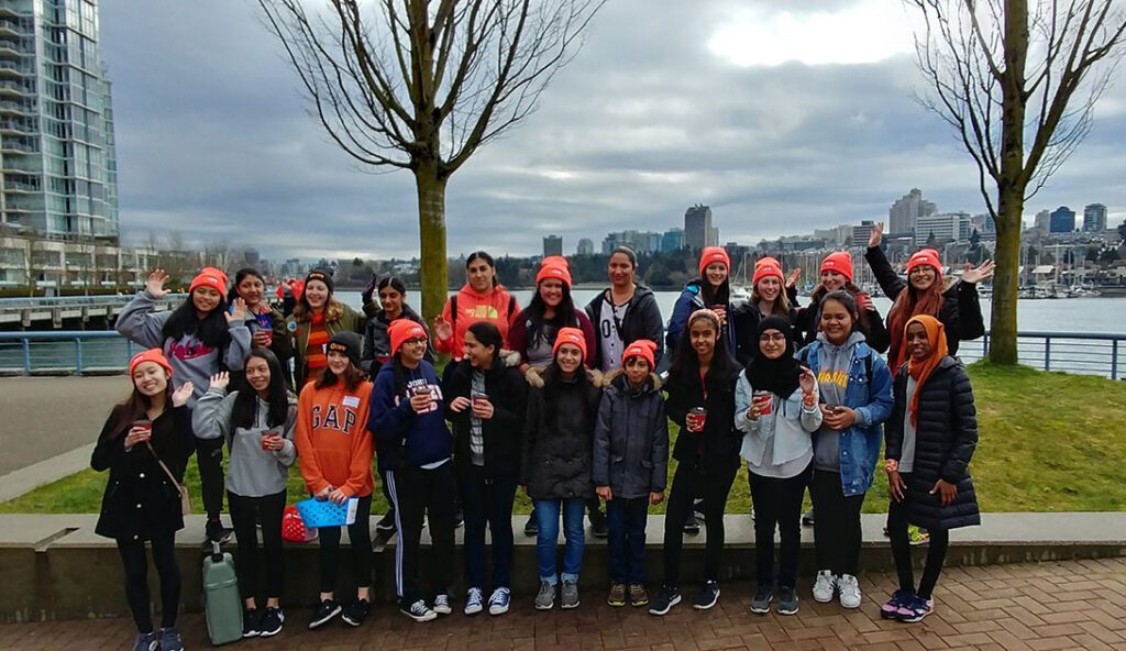 Vancouver Youth CARE Committee (YCC) at a Walk In Her Shoes event