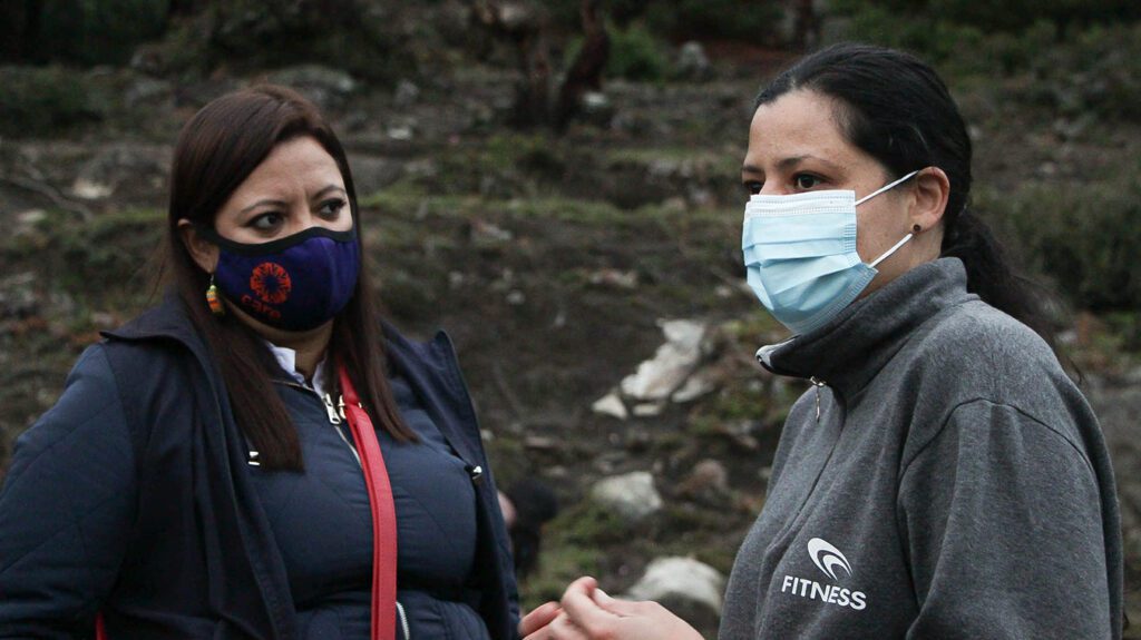 Photo: Marisa working with a CARE Colombia staff member. ©CAREColombia