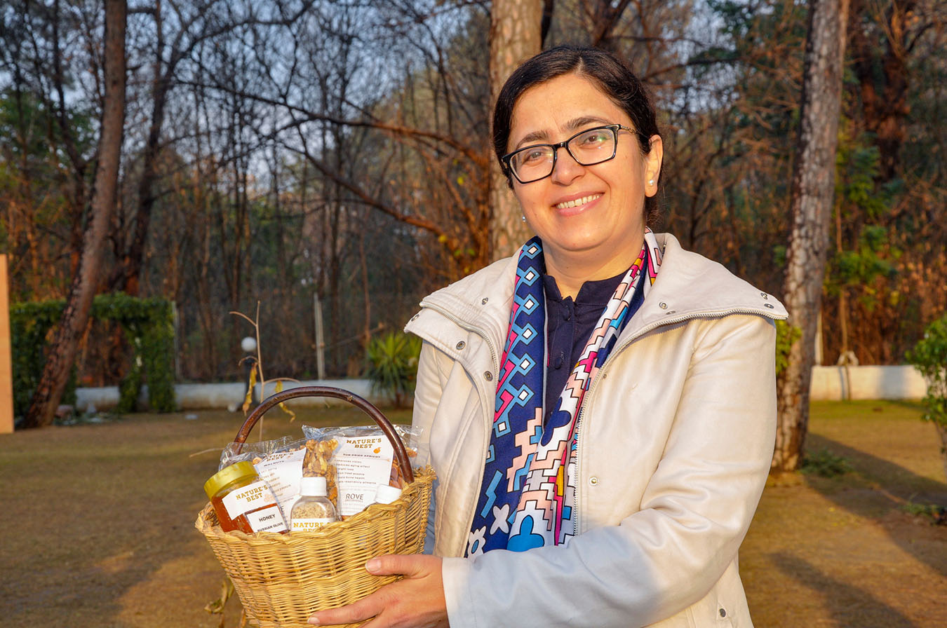 Fouzia Qazi owns a tourism business in Gilgit Baltistan in north Pakistan, as well as a second venture 'Nature's Best' selling dried fruits, honey and oils. CARE's Ignite program supports Fouzia to further develop her networks and skills. © 2021 CARE