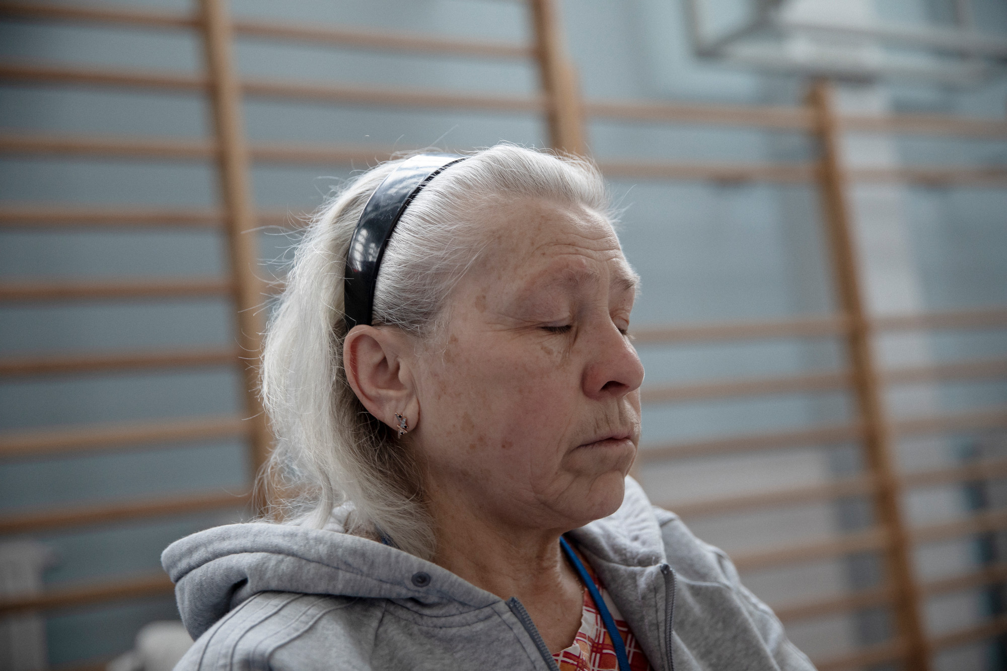 Tatiana Ganchou was displaced a first time during the Tchernobyl catastrophe, when she was a young girl living in Pripyat. "I can't sleep, I have panic inside. I am frightened that everything will happen again like in Tchernobyl, I have the same feeling I had then," she said. Adrienne Surprenant /MYOP