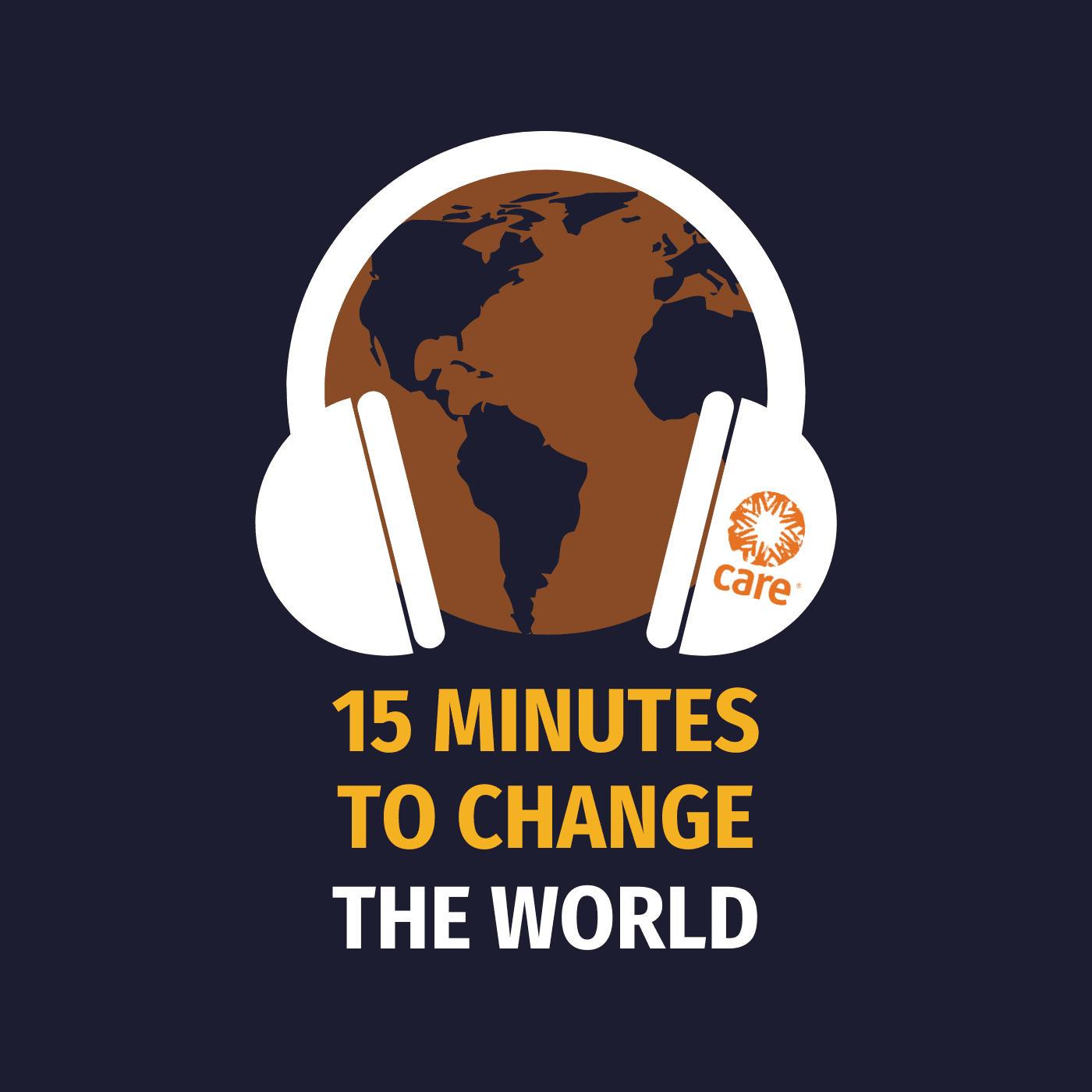 15 Minutes to change the world podcast logo