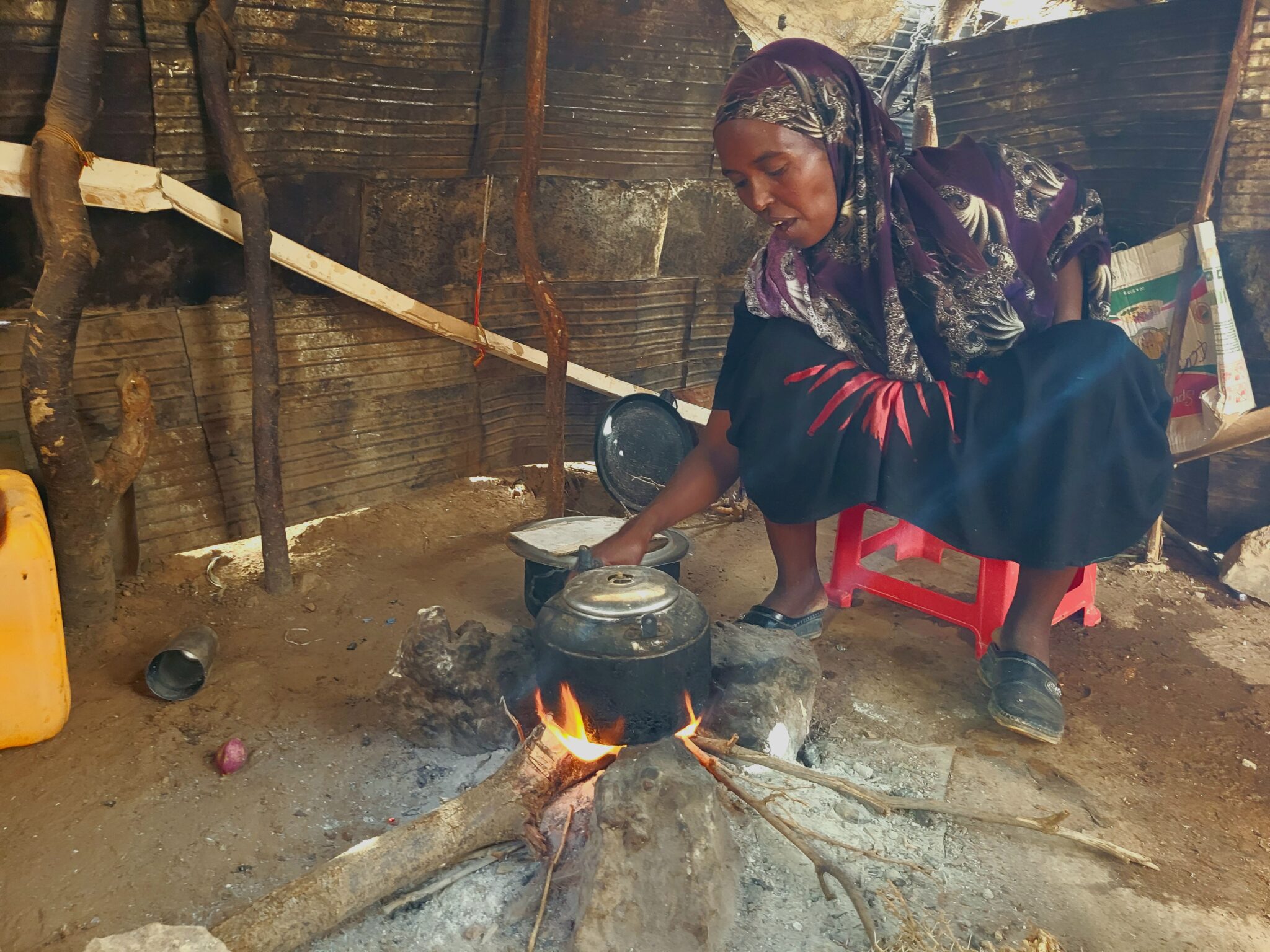 Somalia Asha Mohammed cooking food