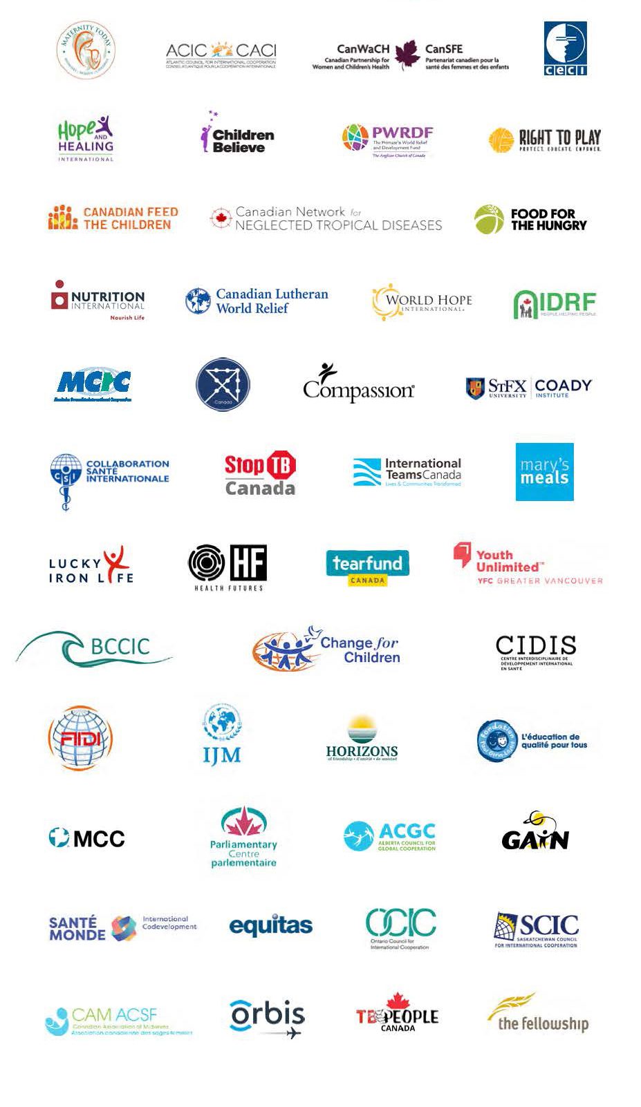Logos of Canada’s leading international cooperation agencies