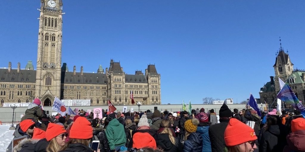 Parliament Hill, Ottawa Women's March 2020