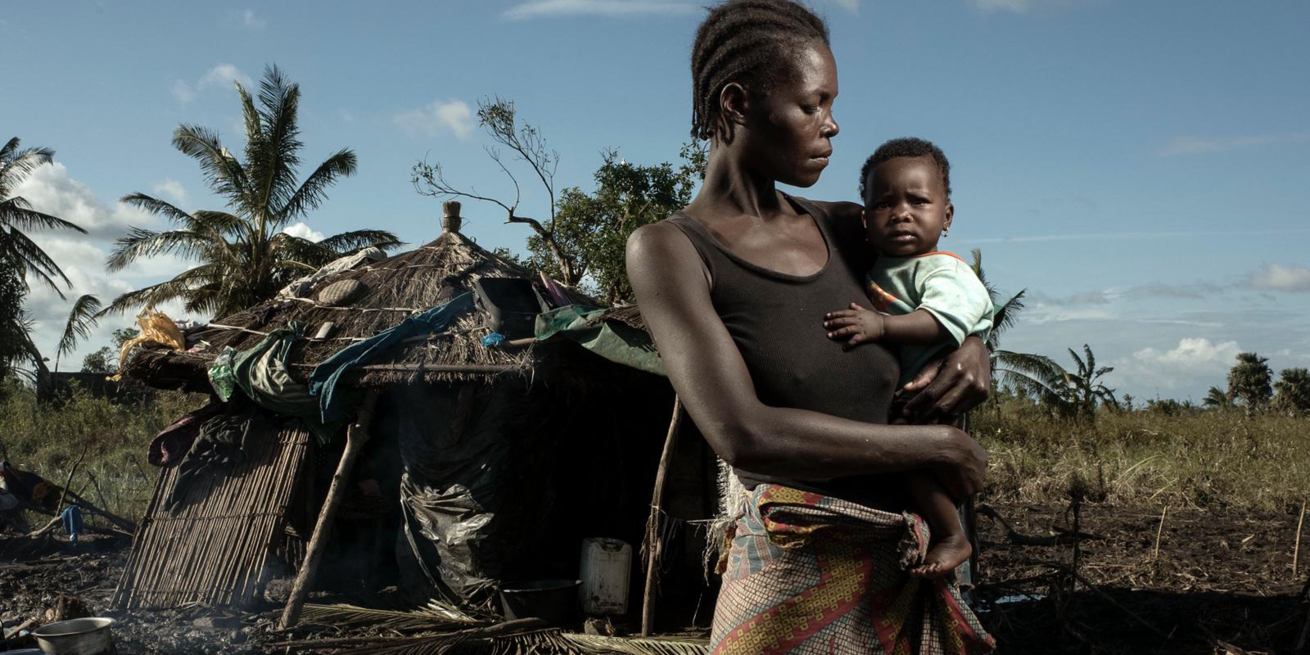 Lucia Francisco, 33, is a mother of six children. She is seen with her youngest daughter who is six months old. She is living near the village of Tica, an area greatly impacted by Cyclone Idai that is not just affecting her in Mozambique but is affecting 2.6 million people across three countries.