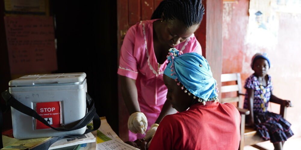 Rosaline, 29, is a nurse in Sierra Leone. CARE is a partner of the Kakoya health facility in Koinadugu district where she works. She is helping respond to the COVID-19 pandemic with CARE