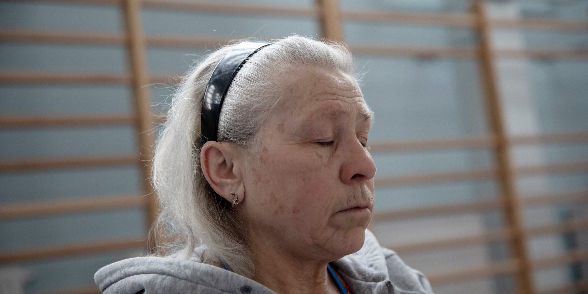 Tatiana Ganchou was displaced a first time during the Tchernobyl catastrophe, when she was a young girl living in Pripyat. "I can't sleep, I have panic inside. I am frightened that everything will happen again like in Tchernobyl, I have the same feeling I had then," she said. Adrienne Surprenant /MYOP